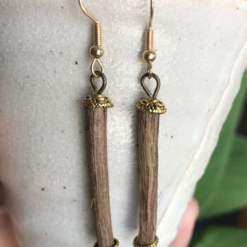 Tulasi Long Stick Earrings with Golden Fittings