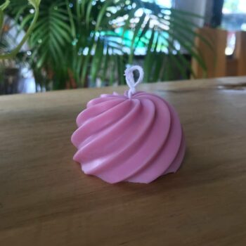 Fuchsia Soy Candle in Marshmallow Shape — A Playful Pop of Color